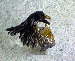 画像3: DECO 傷ついたカラスのリングGD