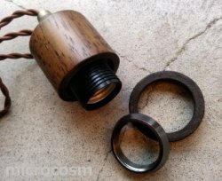 画像6: E26/1灯用ペンダントライト/ウッドNT/BR