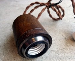 画像2: E26/1灯用ペンダントライト/ウッドNT/BR