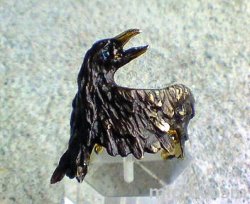 画像6: DECO 傷ついたカラスのリングGD