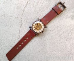 画像4: はる時計ハンドメイドウォッチ　手巻き1号BR/丸文字(手巻き)