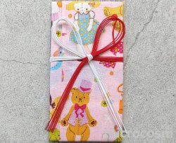 画像3: ご祝儀袋/コットンハンカチの祝儀袋 ピンクぬいぐるみ