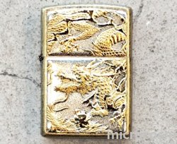 画像1: ZIPPO 電鋳板3Dドラゴン