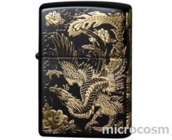 画像2: ZIPPO 二面鳳凰 黒金