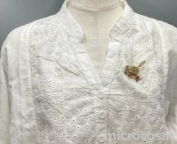 画像5: ビジューブローチ/野鳥YE