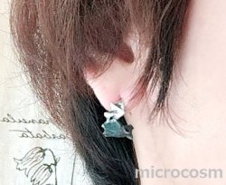 画像2: DECO コウモリピアス/イヤリング70S