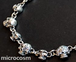 画像4: SV925ブレスレット/スカルCZ204