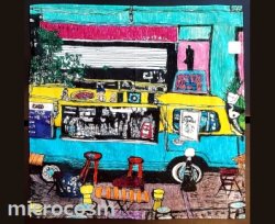 画像1: MFアーティストハンカチ2/カフェワゴン