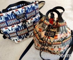 画像1: Kiu x PENDLETON®パデッドポケッタフルミニバッグ