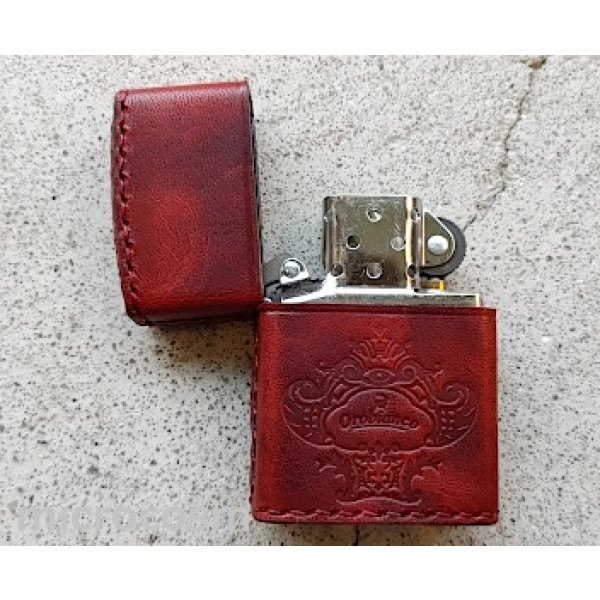 画像1: ZIPPO オロビアンコORZ-001RD牛革巻き (1)