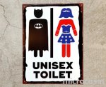 画像: アンティークメタルプレート/UNISEX TOILET