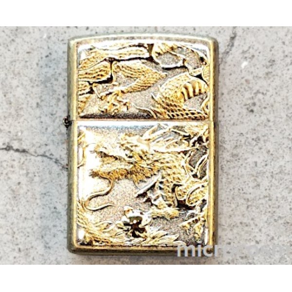 画像1: ZIPPO 電鋳板3Dドラゴン (1)