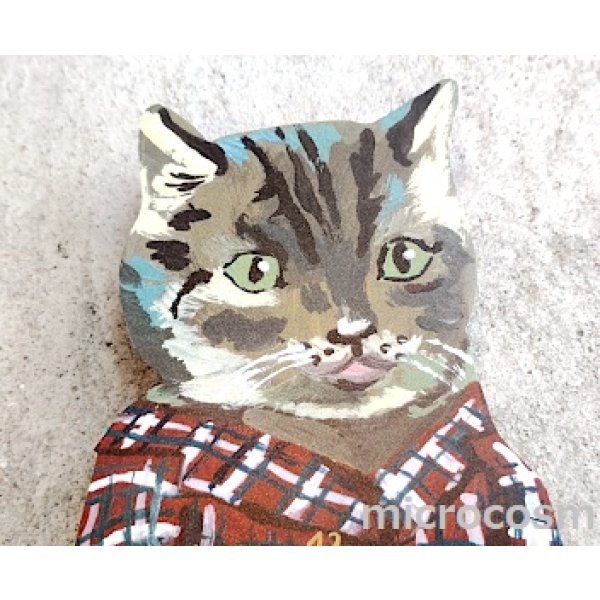 画像2: ナタリー・レテ 壁掛け時計/キャットtabby (2)