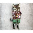画像1: ナタリー・レテ 壁掛け時計/キャットtabby (1)