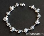 画像: SV925ブレスレット/スカルCZ204